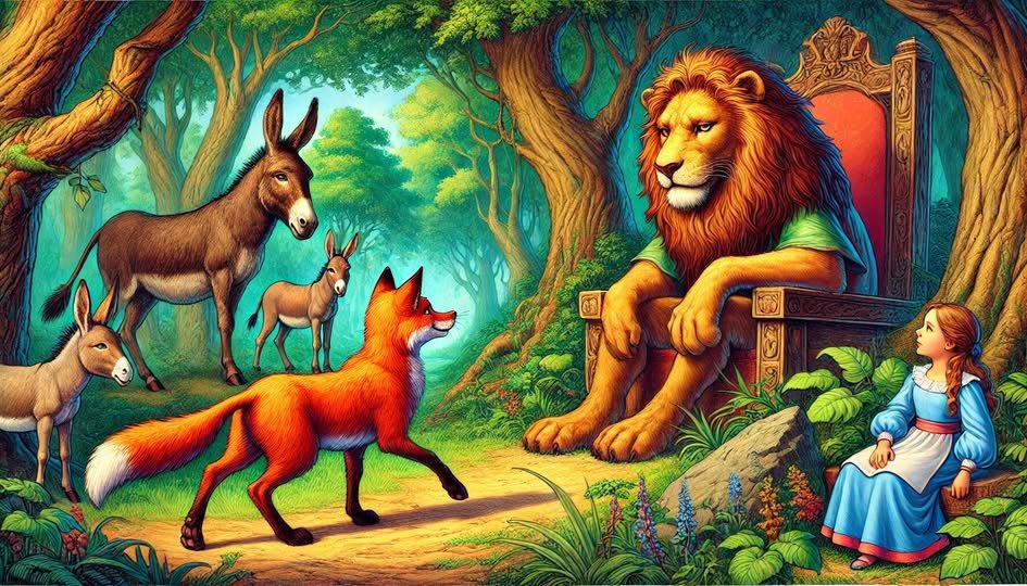 The Fox, the Lion, and the Foolish Donkey
